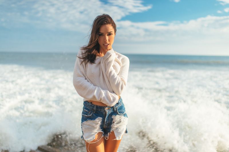 ženy venku, ženy, model, moře, pobřeží, písek ženy venku, ženy, model, moře, pobřeží, písek