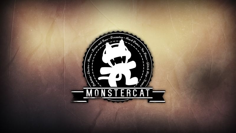 black, illustration, monochrome, logo, brand, Monstercat black, illustration, monochrome, logo, brand, Monstercat