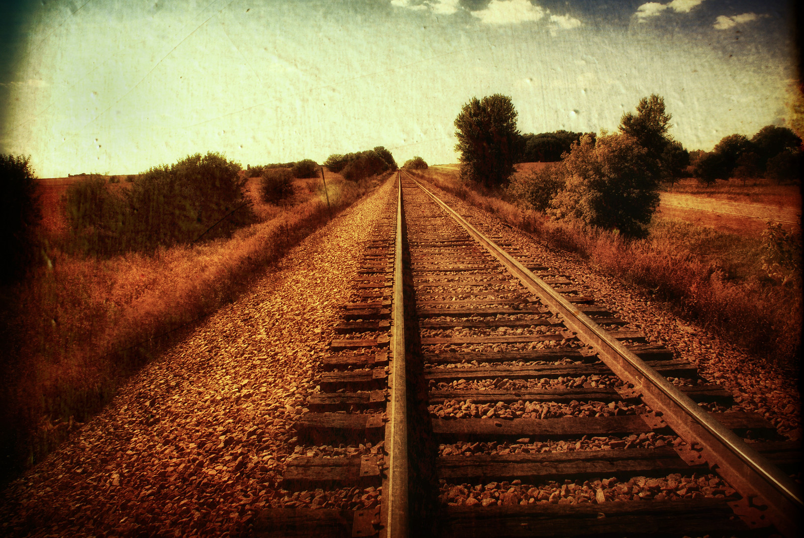 luce del sole, paesaggio, erba, cielo, mattina, struttura, orizzonte, atmosfera, Stati Uniti d'America, Minnesota, albero, traccia, testurizzato, rotaie, magicunicornverybest, Tarocchi, binari della ferrovia, Contea di Watonwan, stock photography