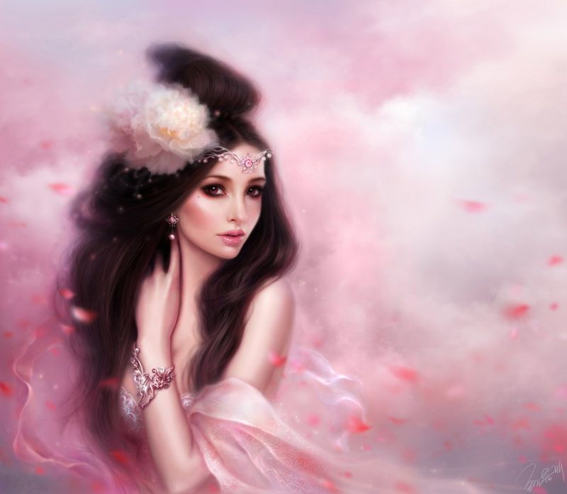 beautiful, flower, girl, 1600x1392 px, dress, fantasy beautiful, flower, girl, 1600x1392 px, dress, fantasy