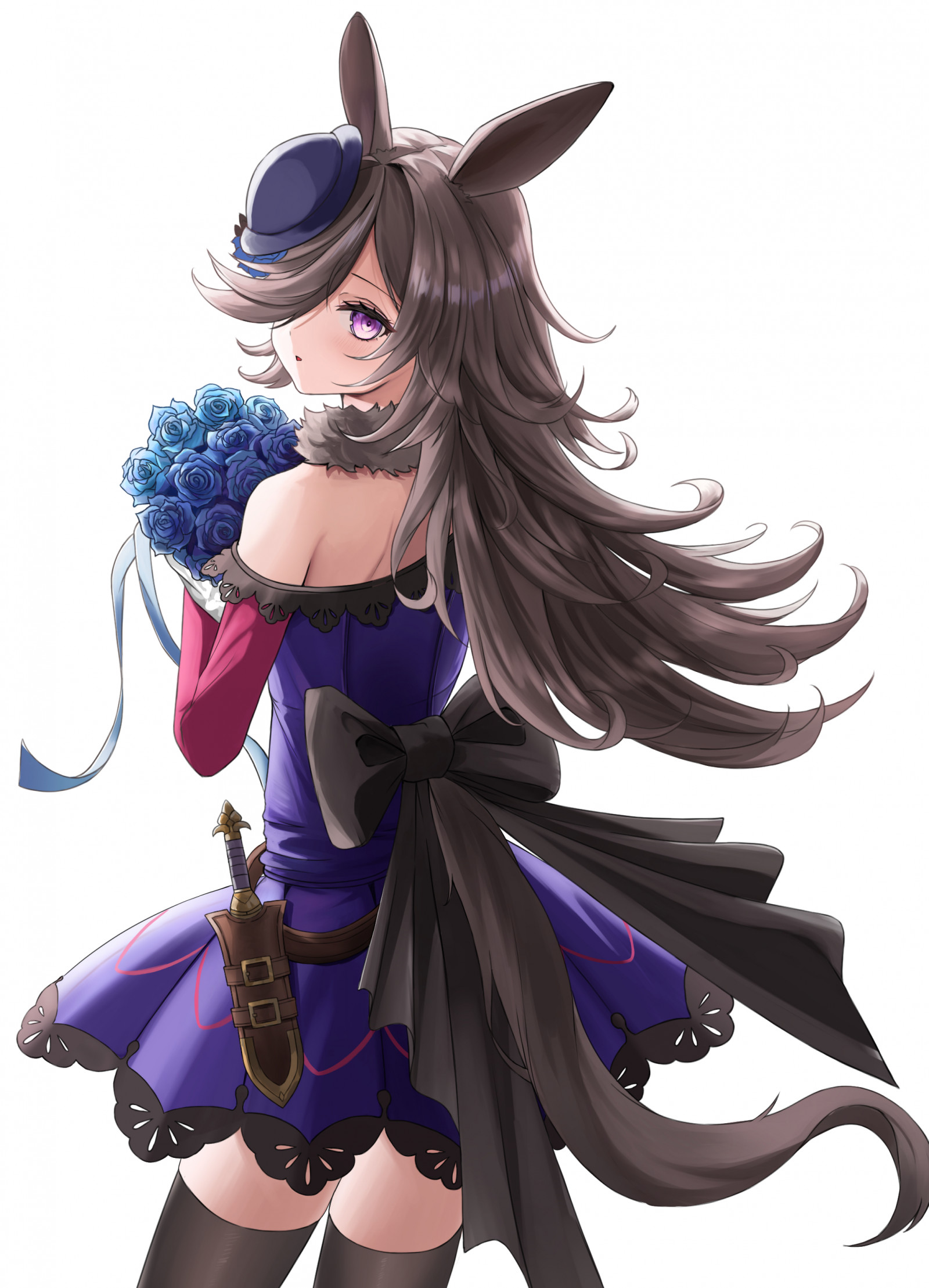 배경 화면 : 애니메이션 소녀들, Uma Musume Pretty Derby, horse girls, 동물 귀, Rice ...