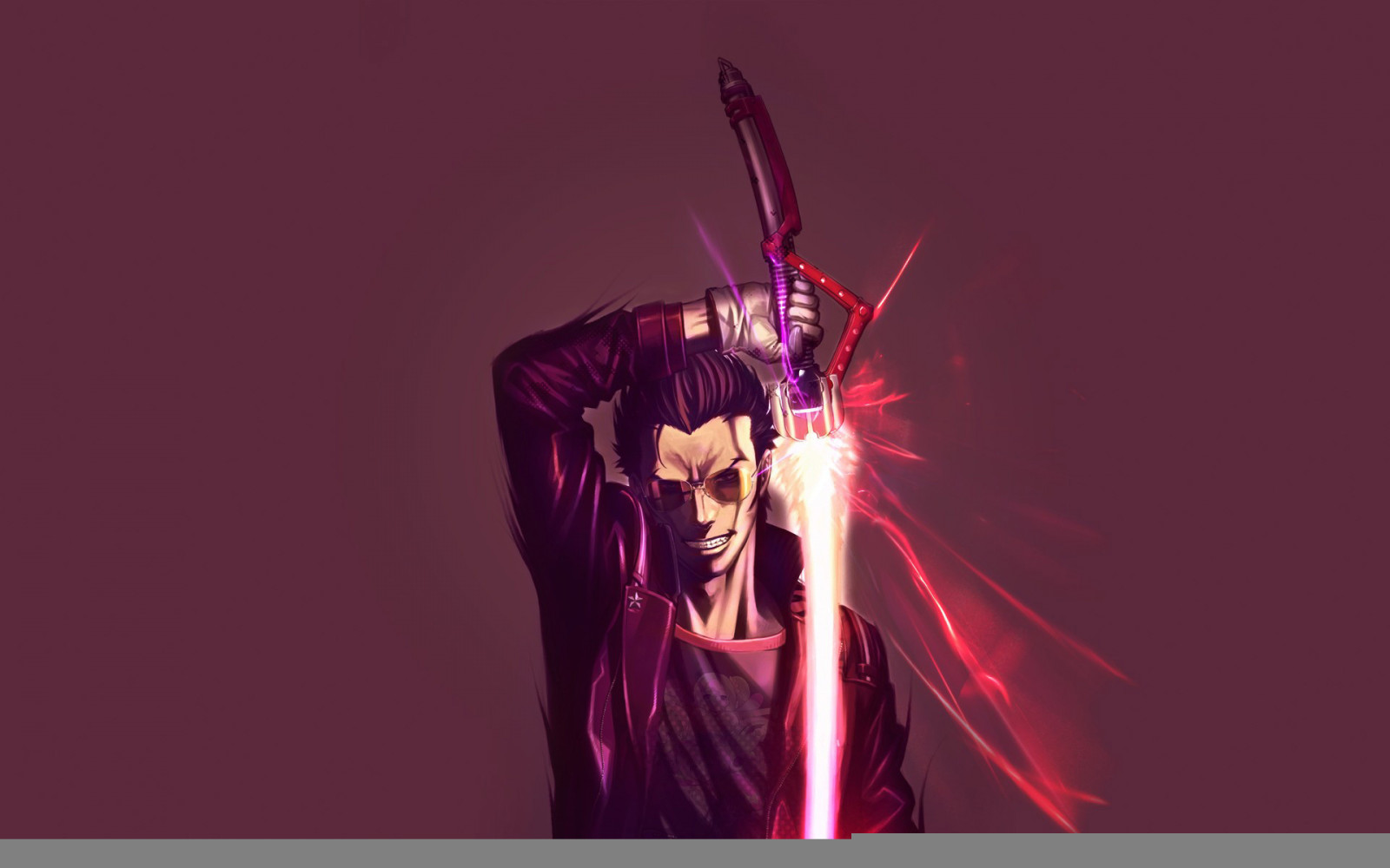 ilustrace, anime, No More Heroes, Travis touchdown, UMĚNÍ, Snímek obrazovky, počítač tapeta, goichi suda