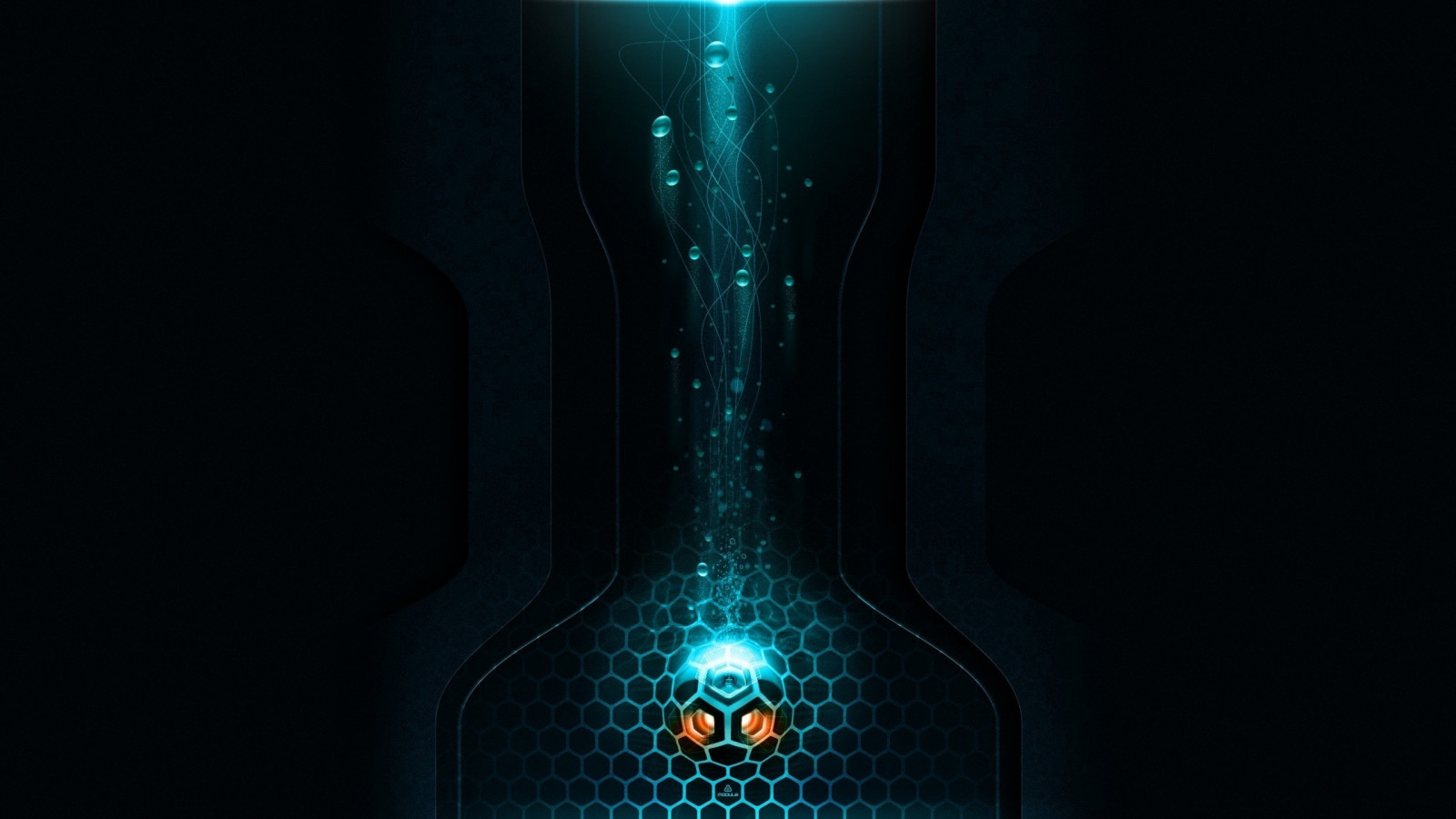 modrý, sklenka, Bubliny, plavidlo, světlo, láhev, osvětlení, tma, žárovka, svítidlo