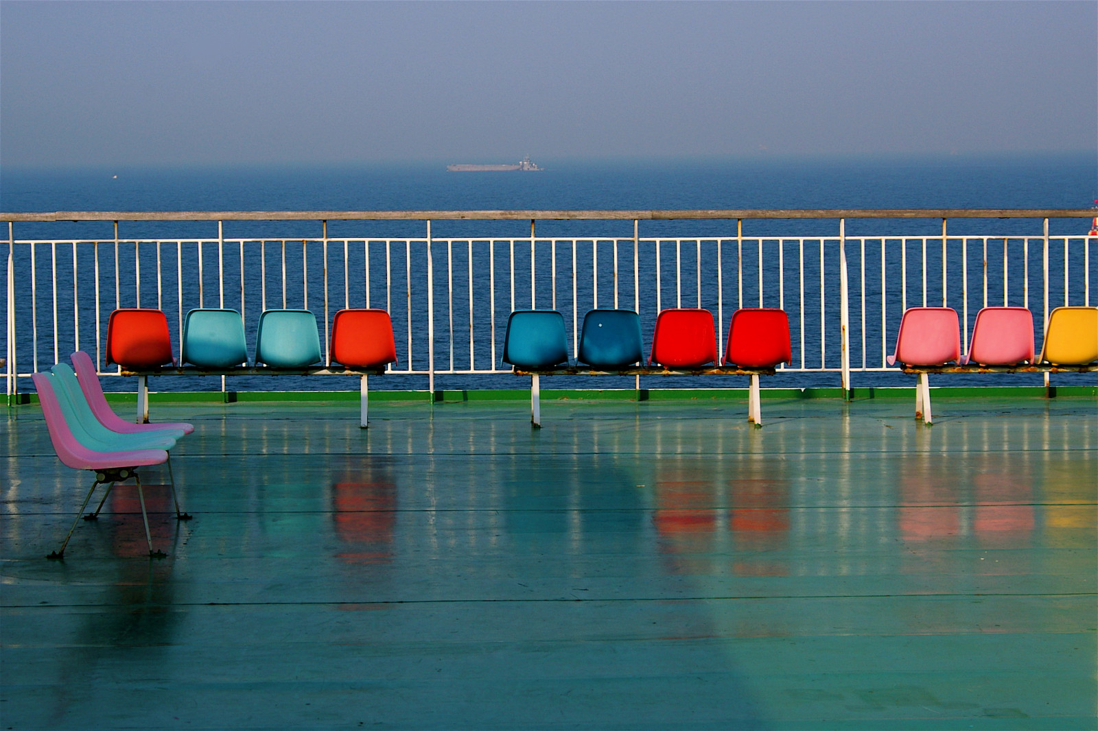 odraz, Japonsko, trajekt, loď, Zrcadlení