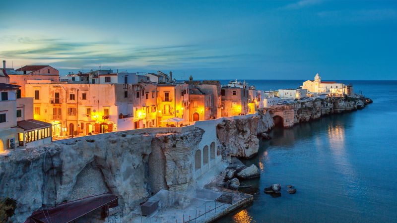 moře, nebe, pobřeží, město, voda, večer moře, nebe, pobřeží, město, voda, večer