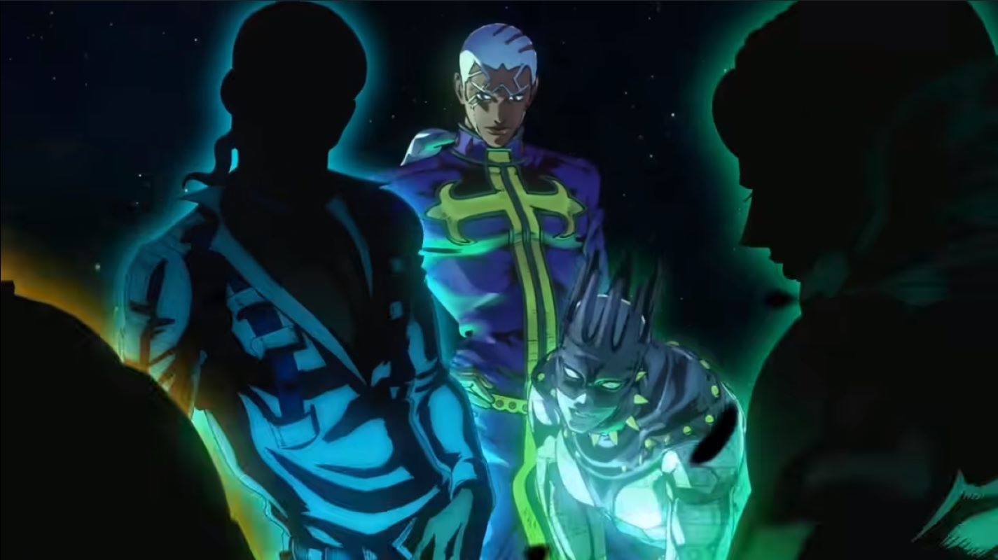 Wallpaper JoJo's Bizarre Adventure, Stone Ocean, anime boys, stand