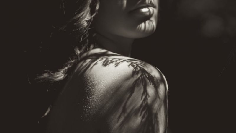 tvář, Černá, ženy, černobílý, model, portrét tvář, Černá, ženy, černobílý, model, portrét