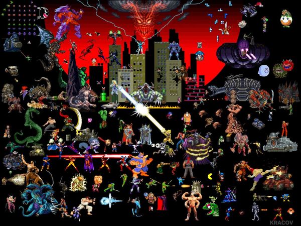 ball, 1600x1200 px, ART, Capcom, contra, doom