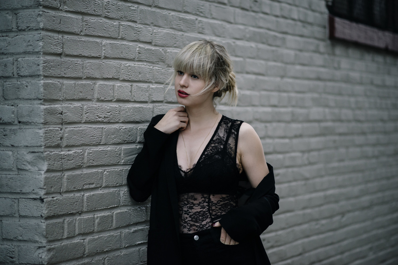 Černá, ženy, model, portrét, fotografování, šaty, móda, vlasy, srst, Osoba, Lisa Dengler, oblečení, dívka, krása, žena, dáma, blond, lidských pozice, portrétní fotografie, focení