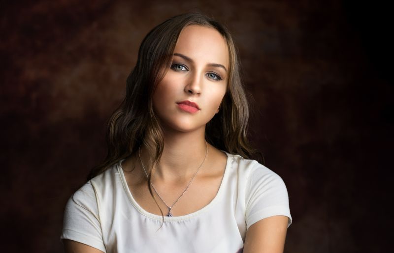 ผู้หญิง, โมเดล, สร้อยคอ, ใบหน้า, แนวตั้ง, 500px