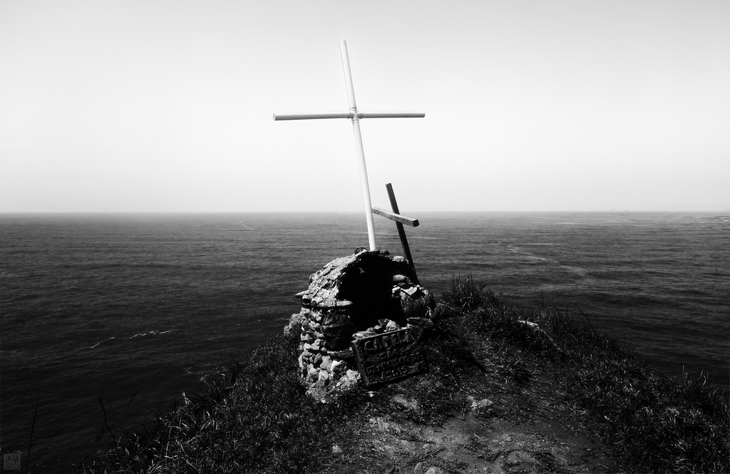 honeyisland, ø, Brasilien, Brasil, paranagu, Parana, kryds, cruz, pontadanh pina, Capela, s ofrancisco, hav, Mar, marinemaleri, bw, pretoebranco, pb, sort og hvid, sort hvid, monocromatic, monocromatico, Morro, kendyfujita