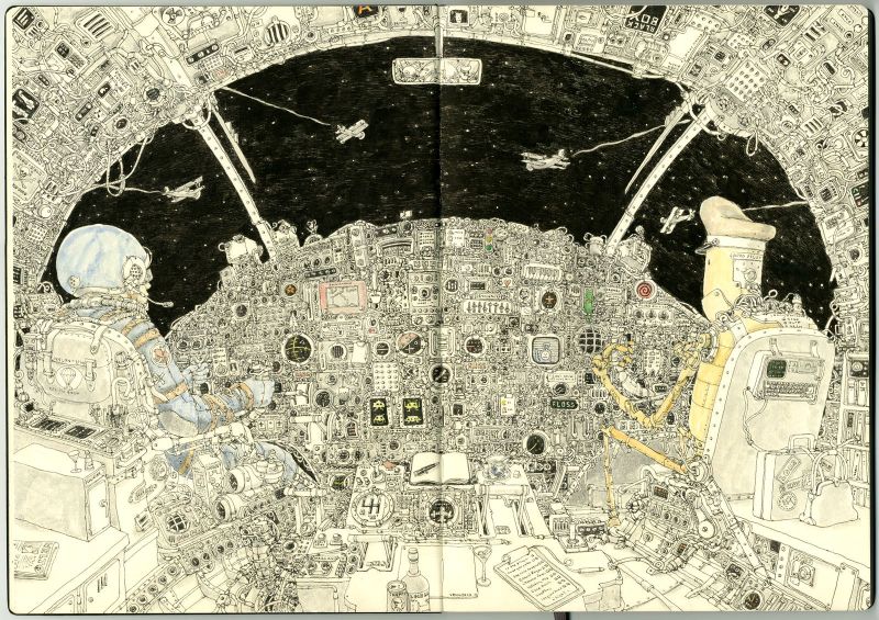 1600x1130 px,Aviones,cabina,mecánico,Robots,Naves espaciales