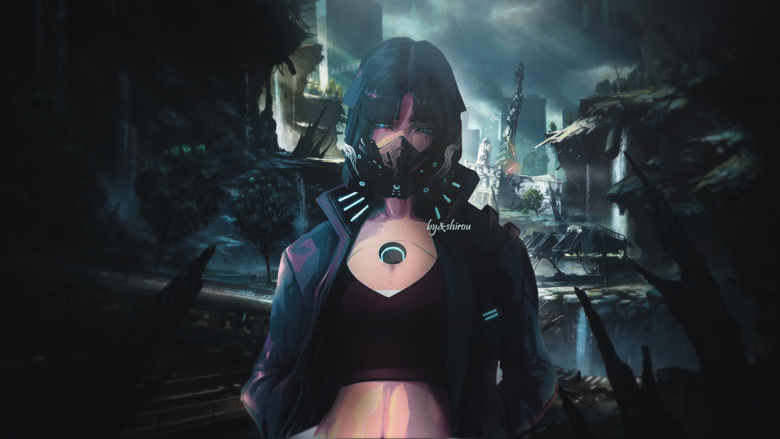 Anime, imza, Anime girls, Maske