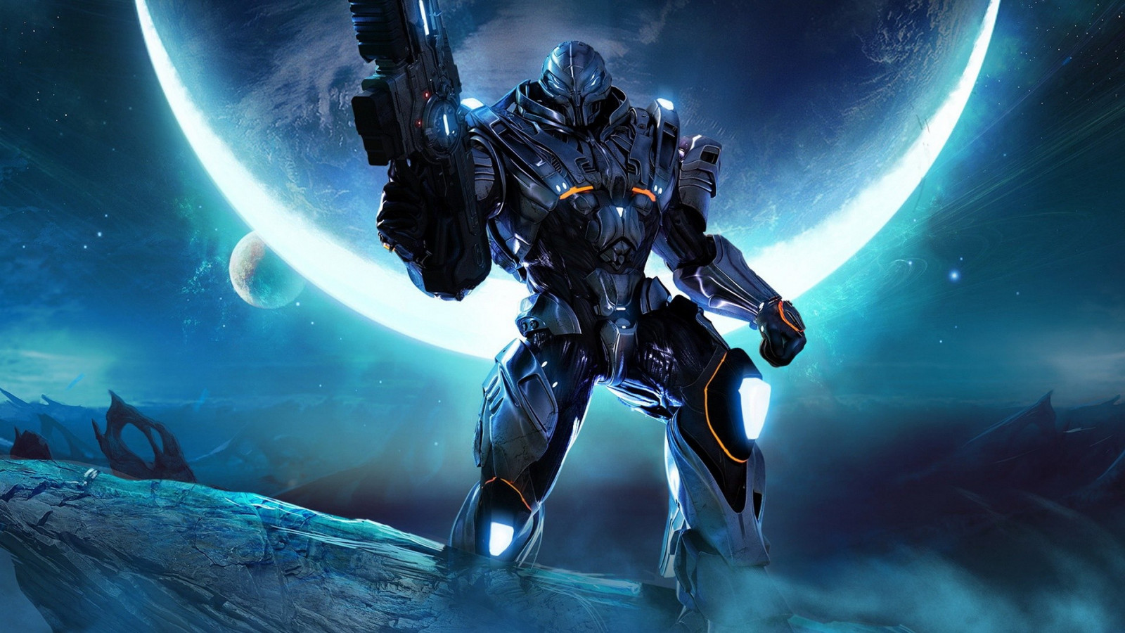 kunstværk, Rumtekunst, science fiction, kriger, skærmbillede, mecha, computer tapet, ydre rum