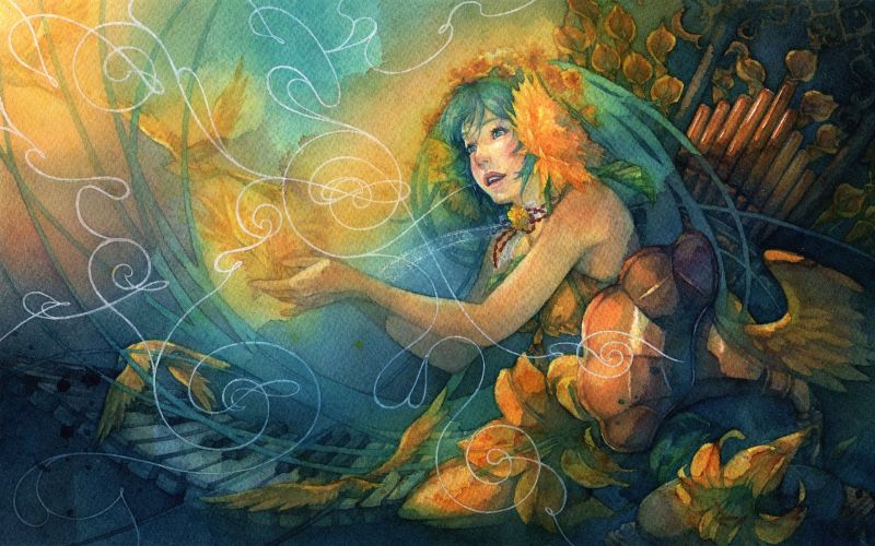 Vocaloid, Hatsune Miku, mytologie, barvitý, malování, ilustrace Vocaloid, Hatsune Miku, mytologie, barvitý, malování, ilustrace