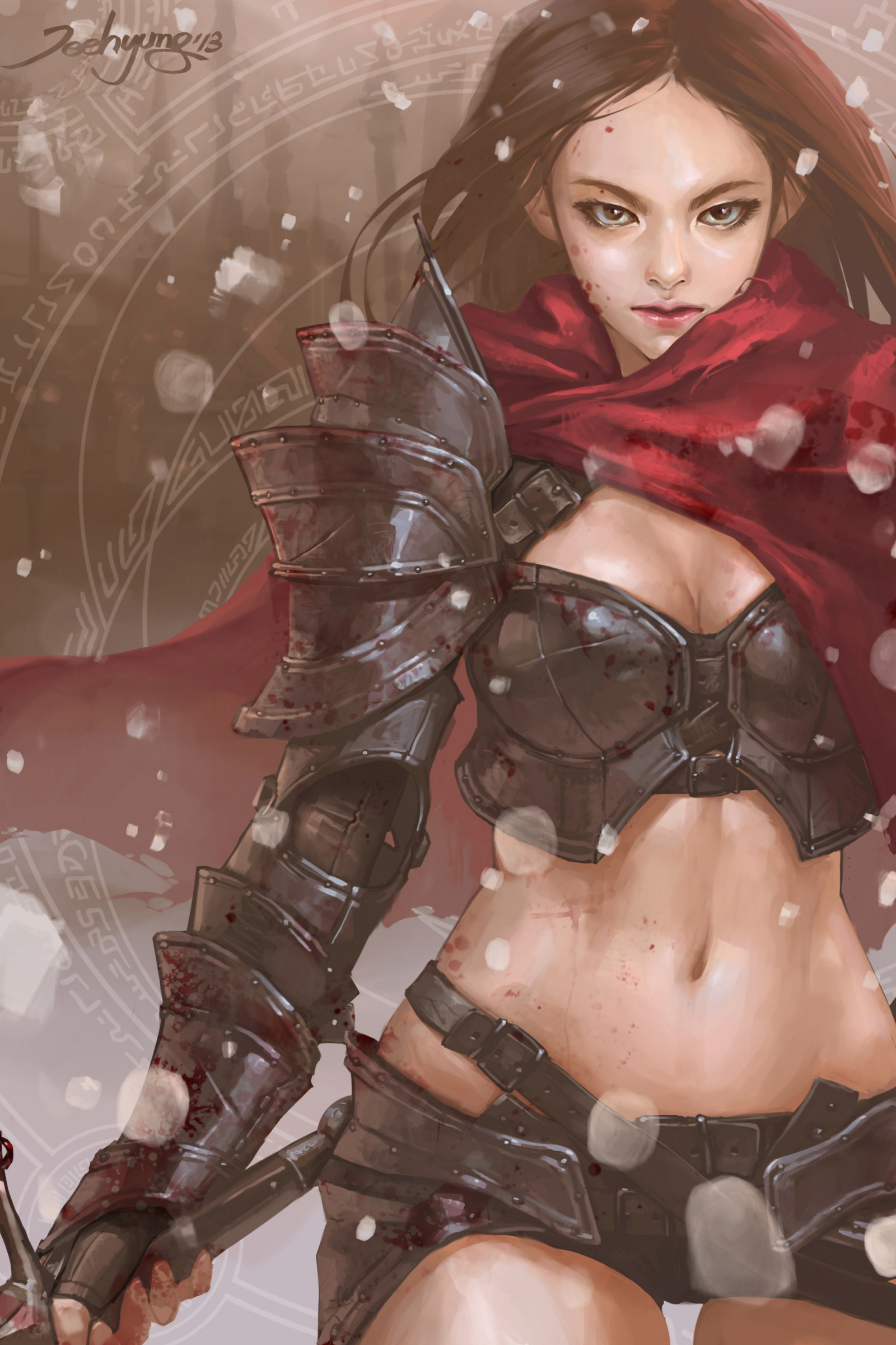 ศิลปะจินตนาการ, อะนิเมะ, การ์ตูน, เสื้อผ้า, ผู้หญิง, ชุดชั้นใน, นักรบหญิง, รูปแบบ fetish