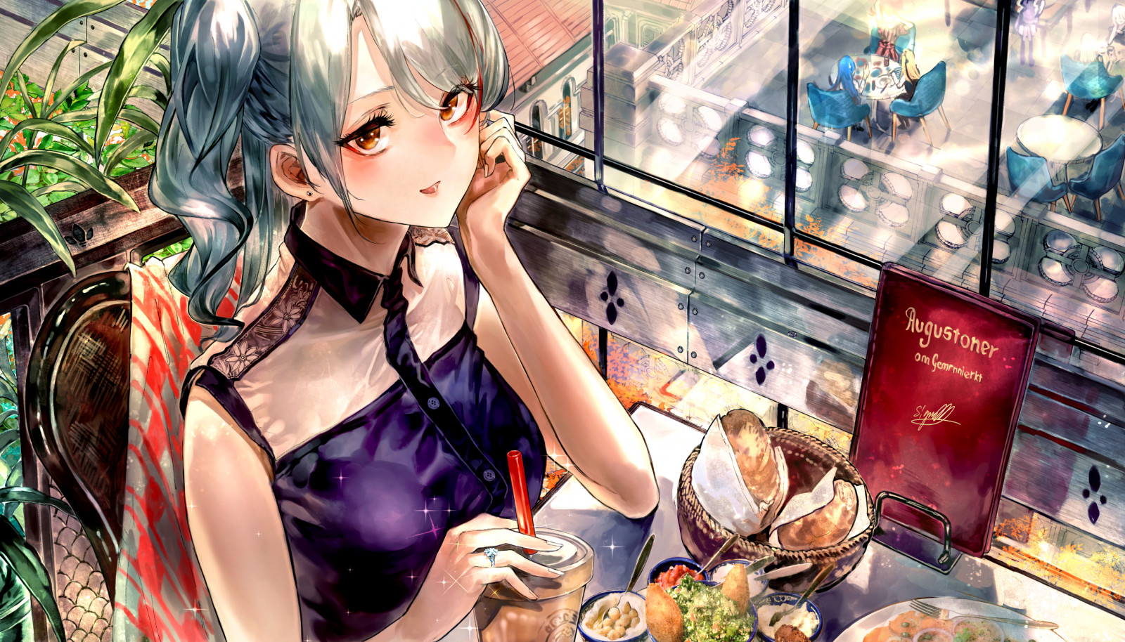 anime, anime dívky, digitální umění, umělecká díla, 2D, portrét