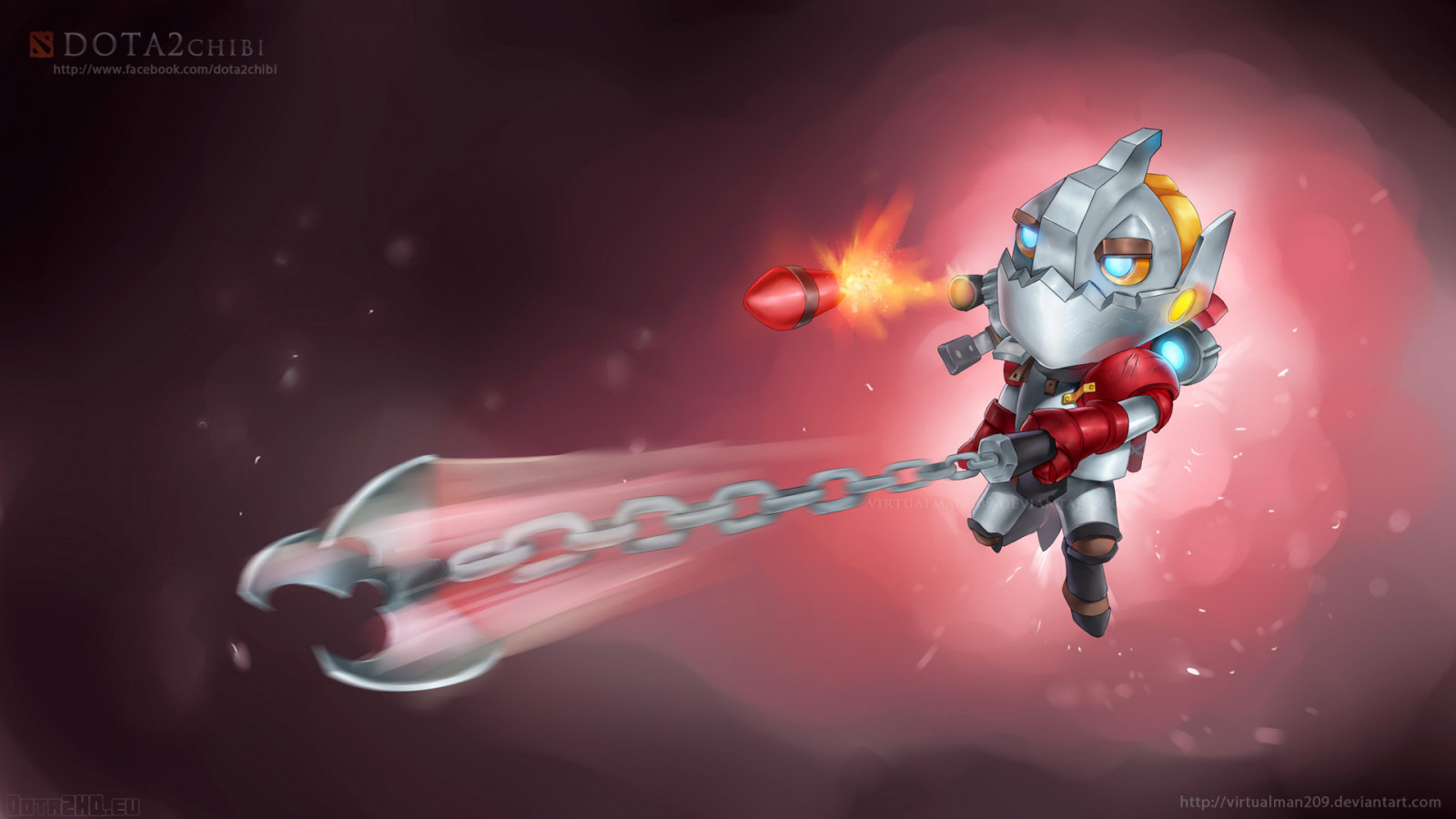 espace, Chibi, Dota 2, Clockwerk, capture d'écran, Mecha, Papier peint de l'ordinateur, guimbarde
