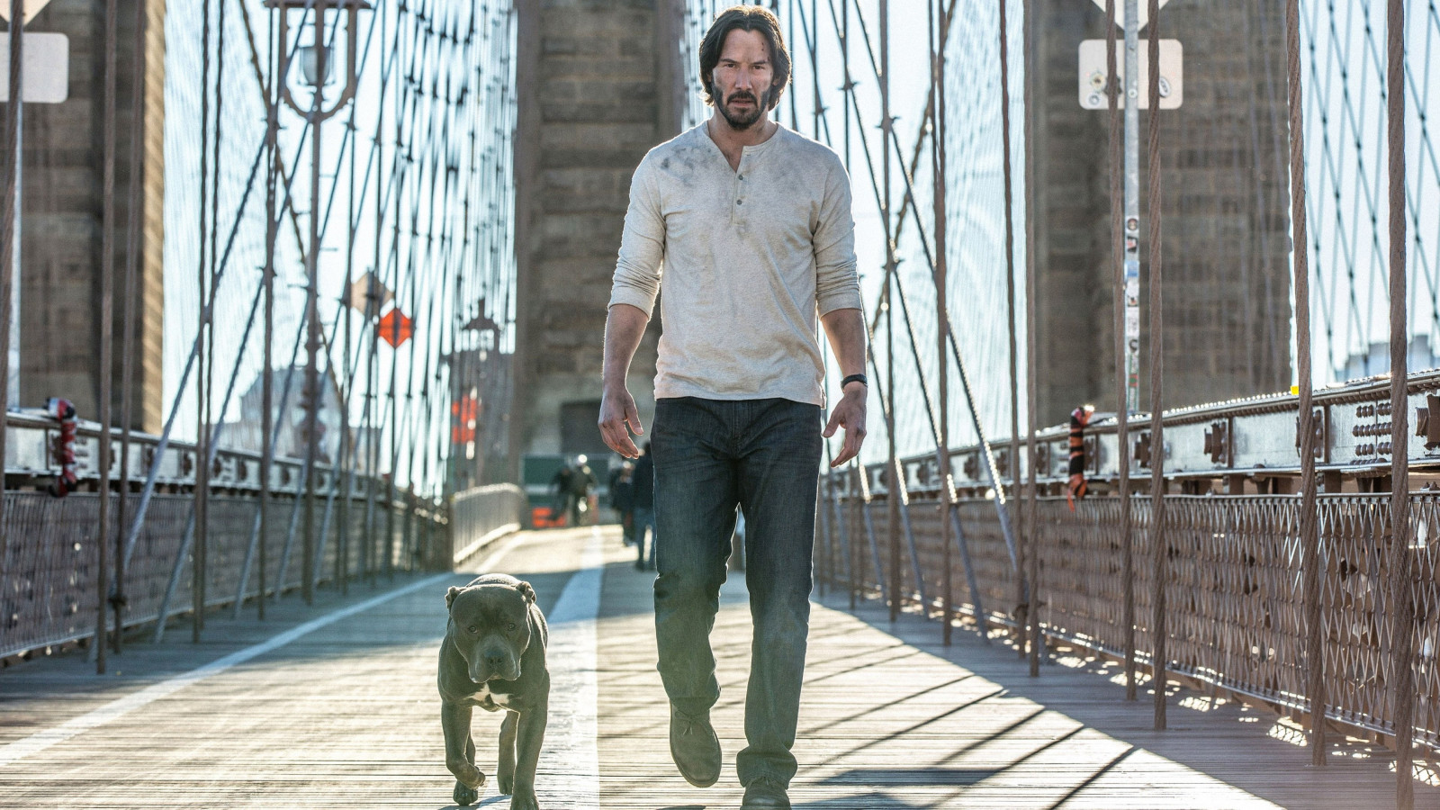ulice, zima, filmy, Denim, móda, John Wick, Keanu Reeves, John Wick Kapitola 2, pitbul, jaro, obuv