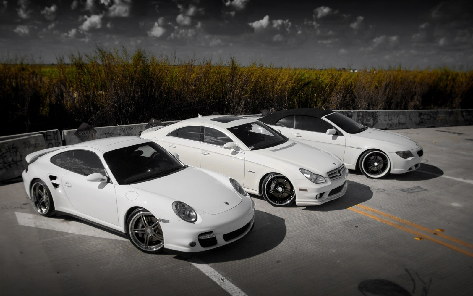 Wallpaper : BMW, Mercedes Benz, Porsche 911, sports car, white cars ...