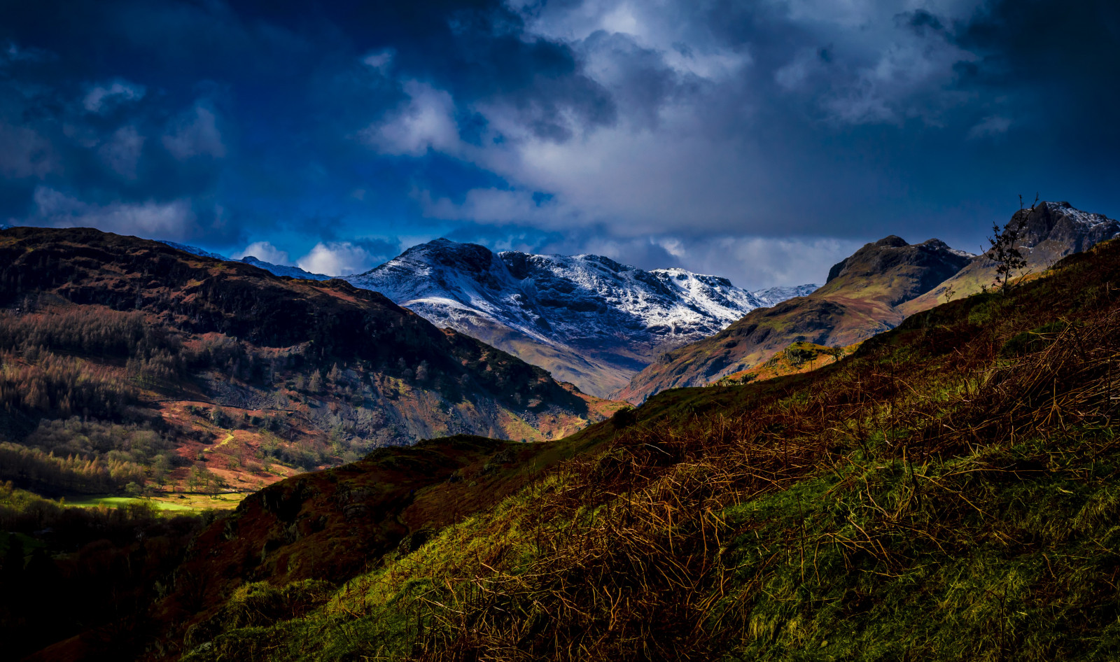 mrak, hora, sníh, krajina, Nikon, Trevor, kopec, Lake District, Cumbria, kuželky, NIKKOR, Coniston, langdales, Snowcap, nikond3200, braken, D3200, trevorbowling