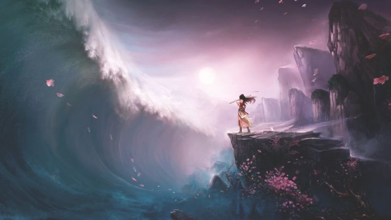 loď duchů, vlna, Snímek obrazovky, počítač tapeta, Atmosféra Země, fantasy umění loď duchů, vlna, Snímek obrazovky, počítač tapeta, Atmosféra Země, fantasy umění