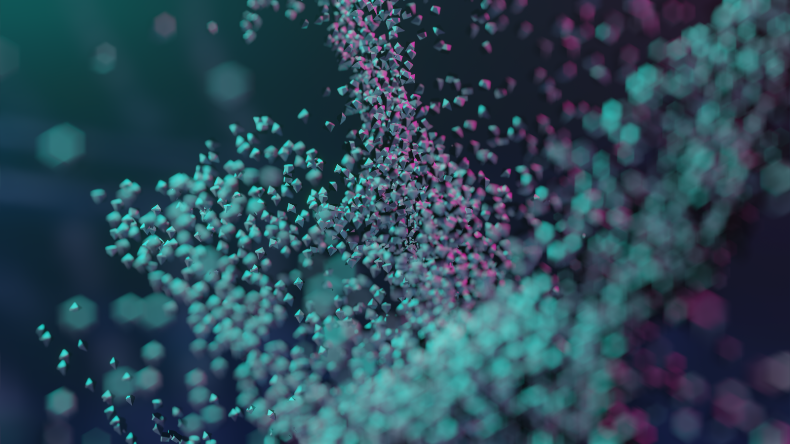 kelluvat hiukkaset, 3D Abstract, Tehosekoitin