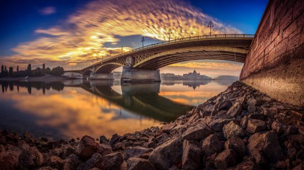 architecture,bridge,Budapest,Hungary,Danube,river