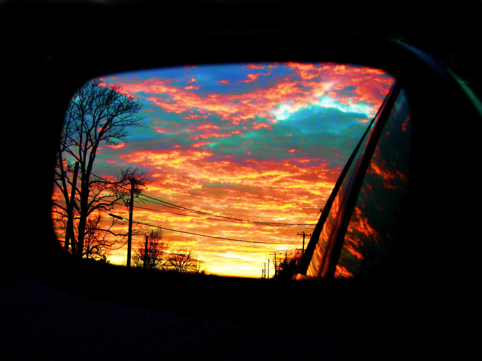 Wallpaper night, sky, mirror, heat, light, view, rear, nj, readington