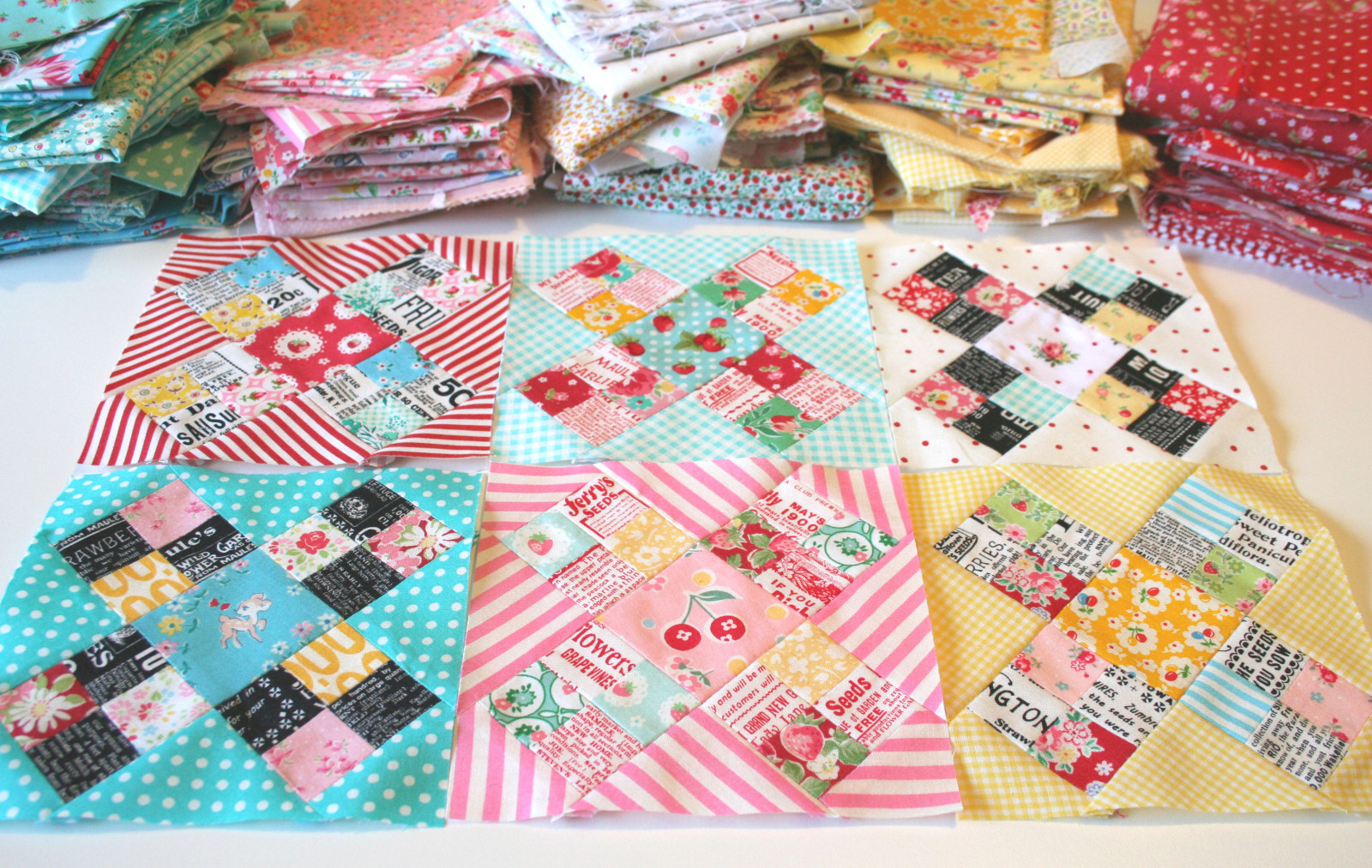 japanisch, Gingham, Punktmuster, Tickingstripe, Pillowtalkswap, Atsukomatsuyama, Beachdayandmotherdreamblocks, Patchworkmothersdream