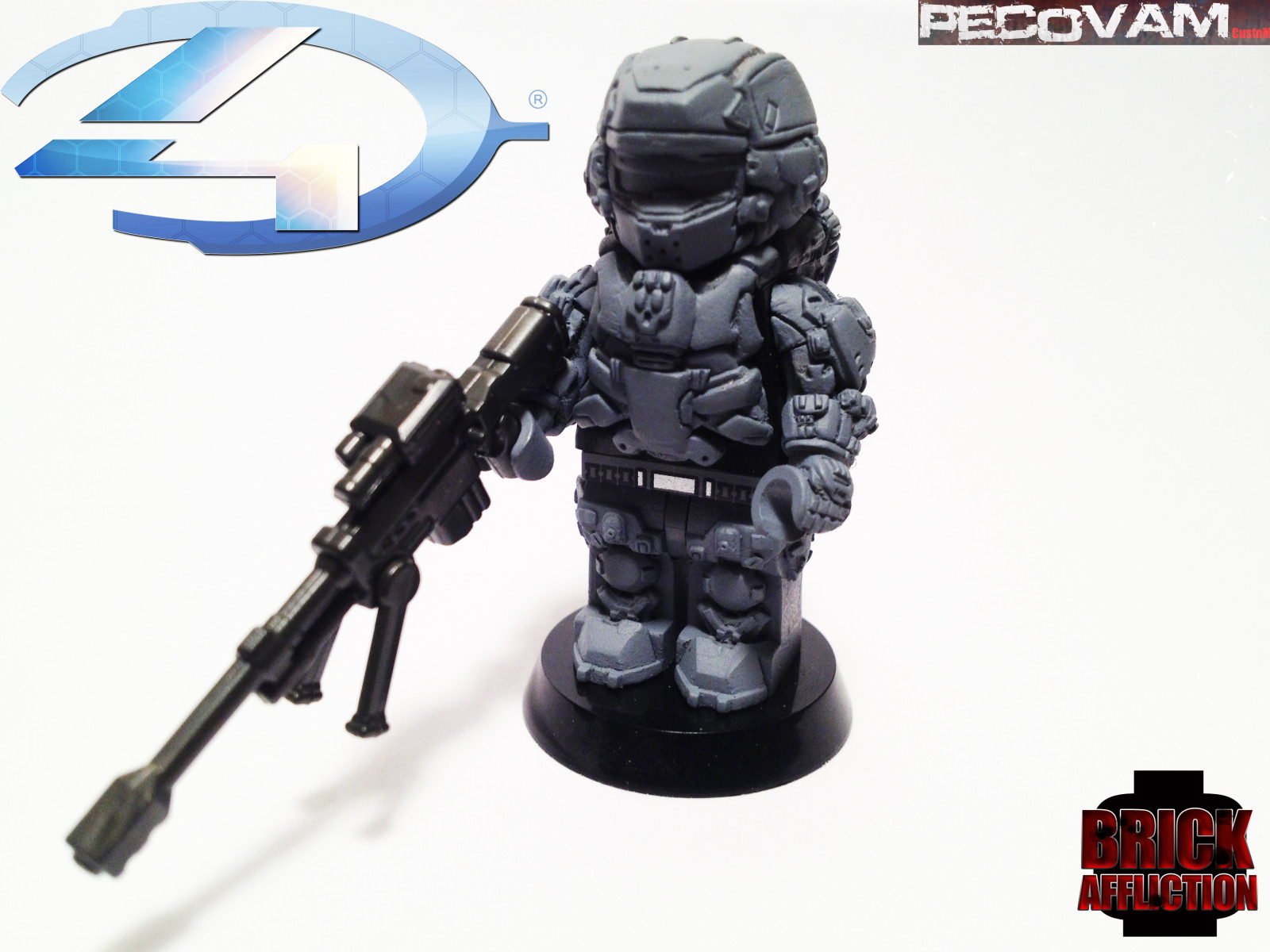 Brick, LEGO, 4, Halo, warrior, custom, affliction, Spartan, pecovam