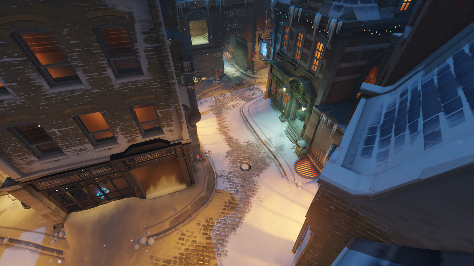 notte, grattacielo, Overwatch, Natale, KINGSROW, metropoli, immagine dello schermo, area urbana, atmosfera della terra, gioco pc