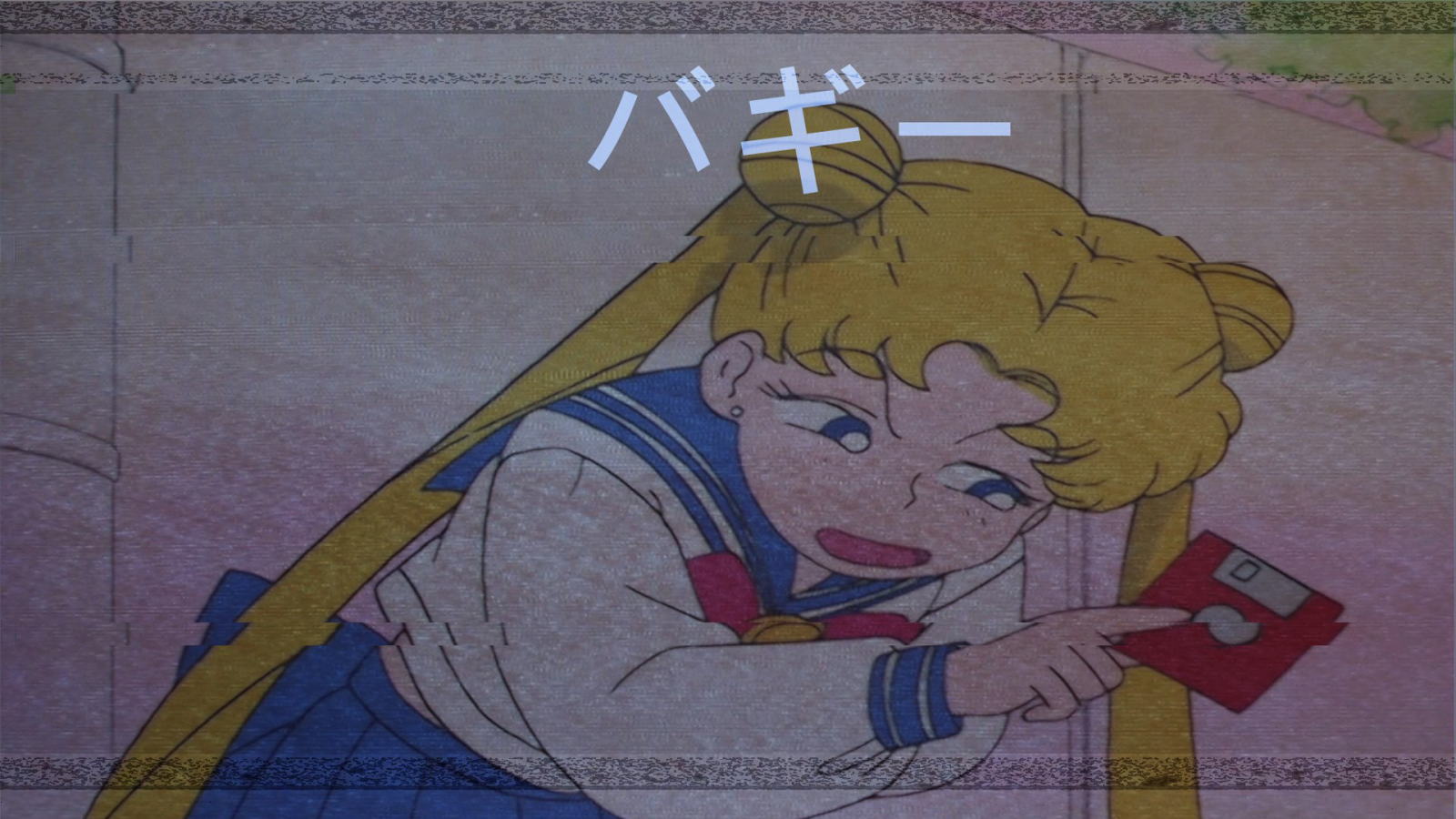 Wallpaper vaporwave, anime girls, Sailor Moon, Tsukino