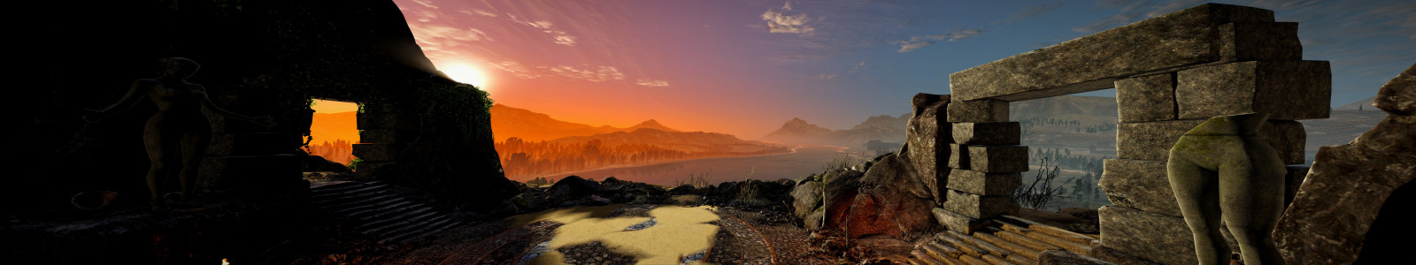 Zaklínač, Witcher 3 Wild Hunt, Nvidia Ansel, Formace, Terén, Snímek obrazovky, počítač tapeta, geologický fenomén