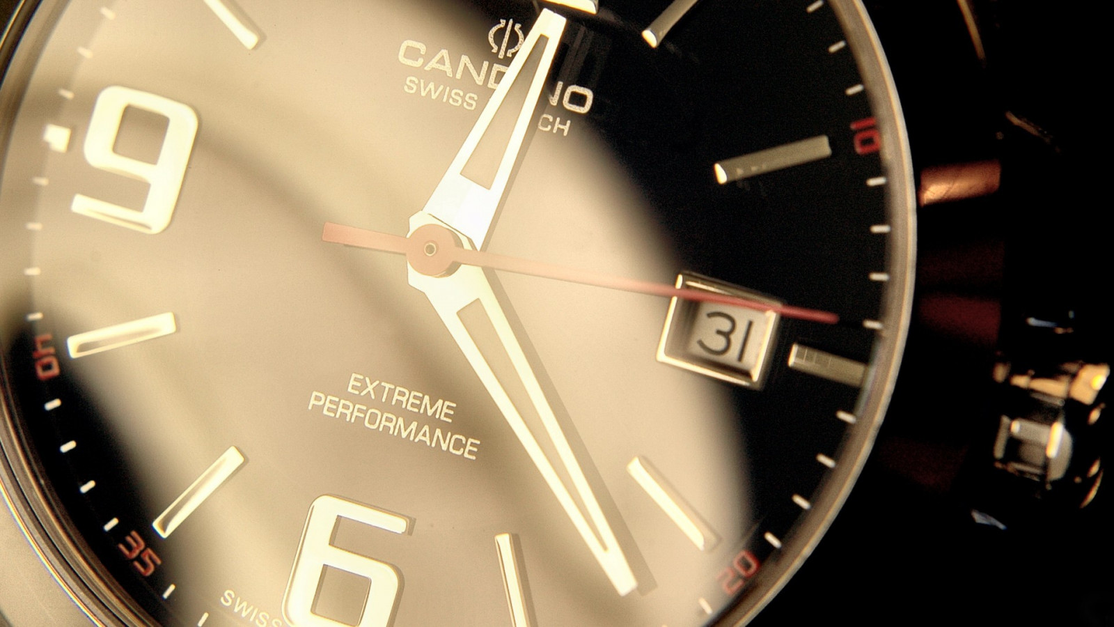 hodinky, detailní, značka, Candino, ruka, hodiny