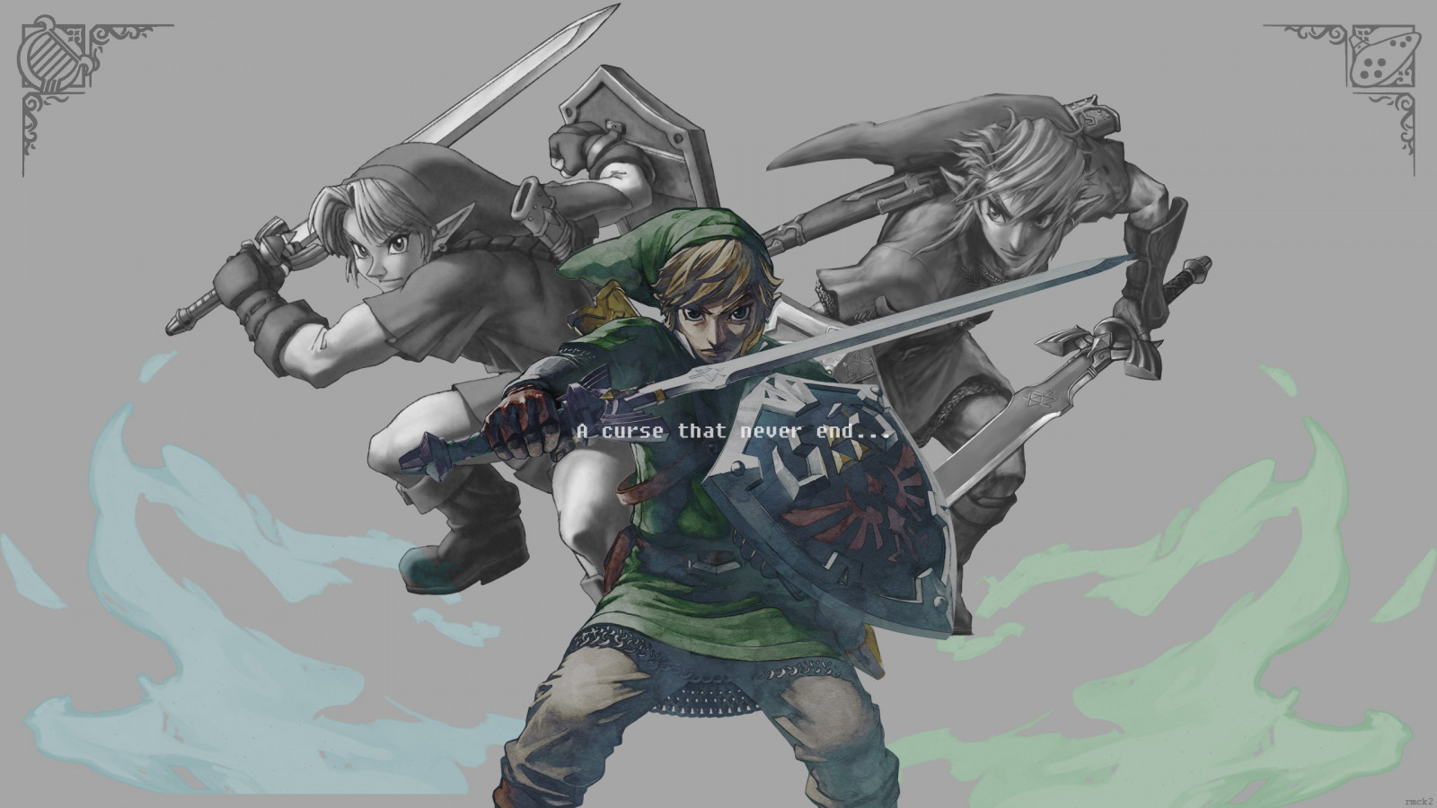 ilustrace, The Legend of Zelda, Triforce, Osoba, Odkaz, Zelda, tloz, mecha, komiks