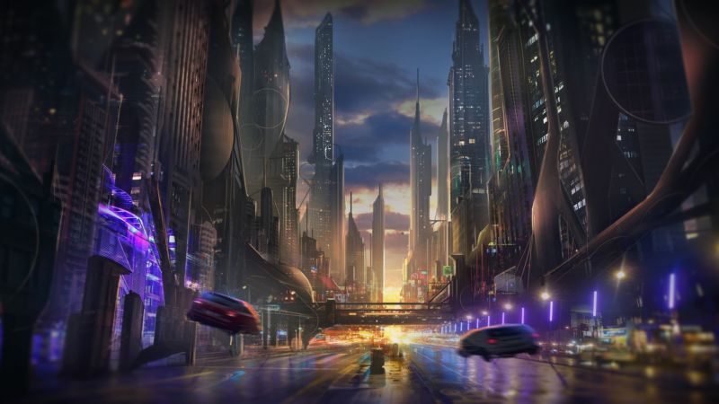 1920x1080 px, Tòa nhà, Thành phố, xe hơi, Cảnh thành phố, Đám mây