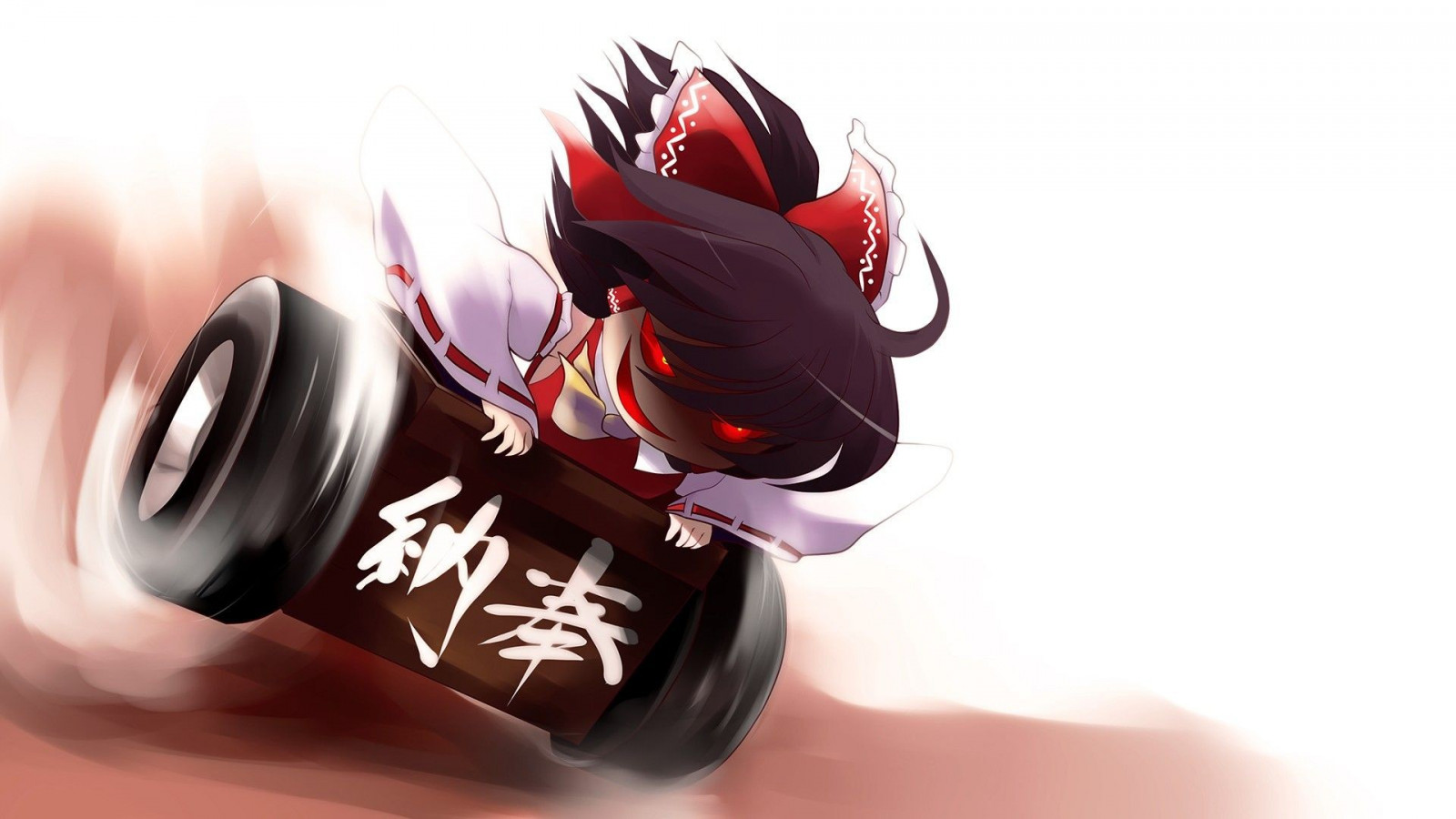 anime, Touhou, kreslená pohádka, Hakurei Reimu, Hračka, ruka, figurka