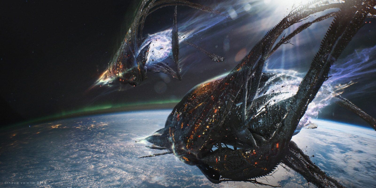space, planet, futuristic, spaceship, science fiction, arnaud valette