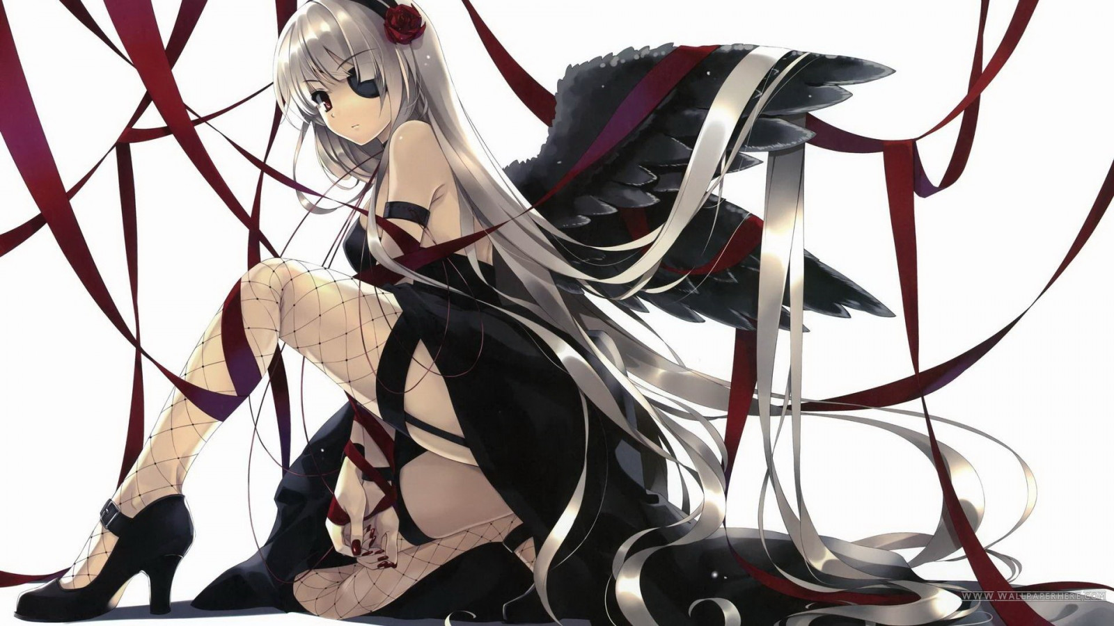 ภาพประกอบ, ผมยาว, อะนิเมะ, สาวอะนิเมะ, ปีก, นางฟ้า, การ์ตูน, การ์ตูน, Stratos อนันต์, Bodewig ลอร่า, มังงะ