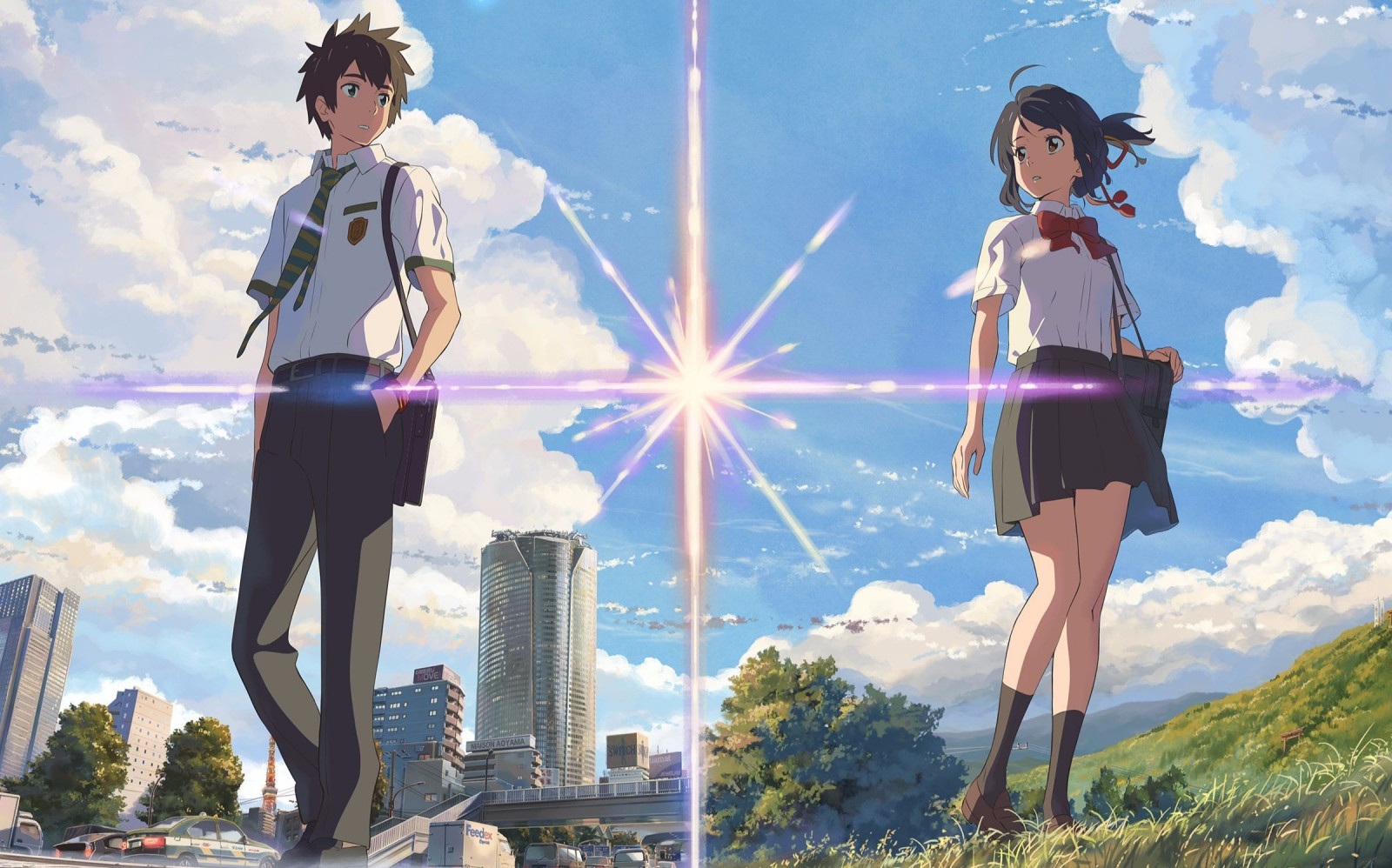 anime, Turisme, dit navn, Kimi no Na Wa, billede, fotomontage