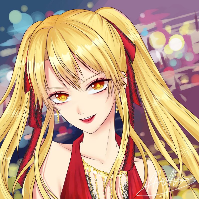 anime, anime dívky, Kakegurui, Saotome Meari, twintails, blondýnka anime, anime dívky, Kakegurui, Saotome Meari, twintails, blondýnka