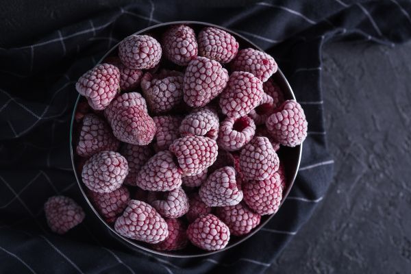 raspberries, berries, frozen