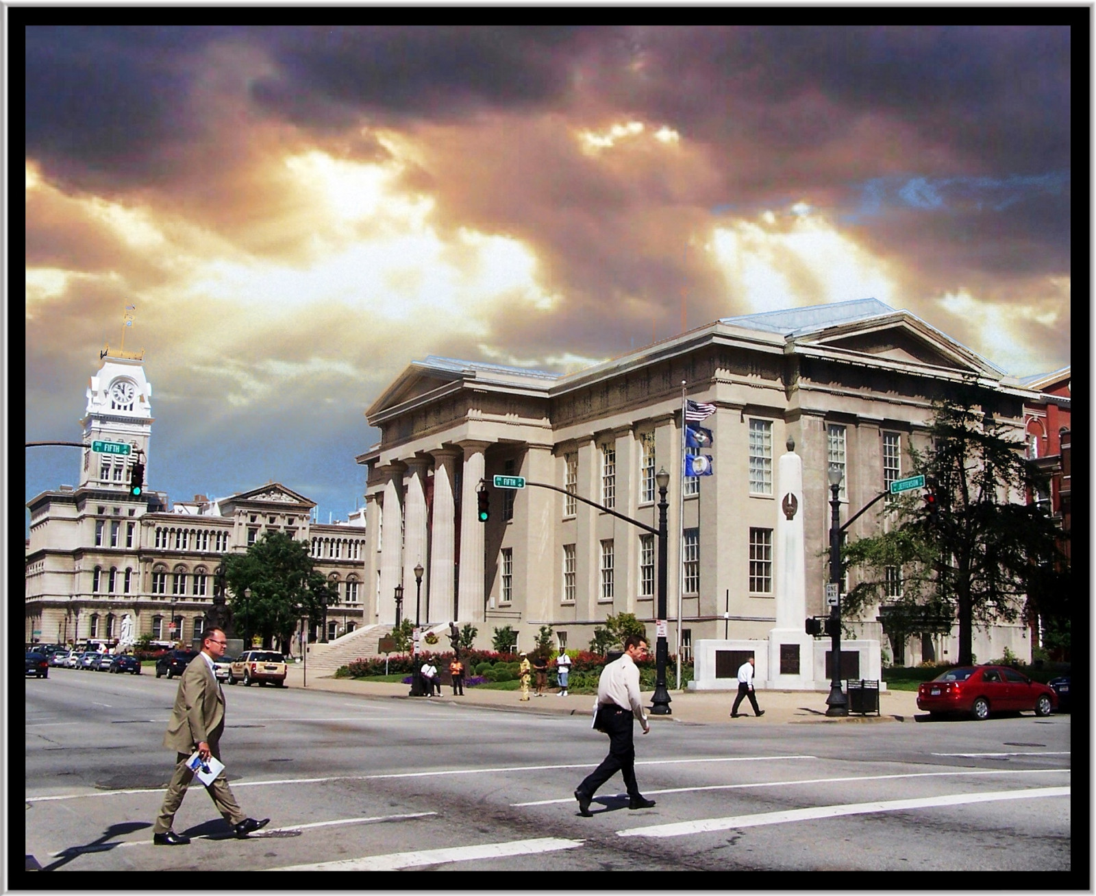 Wallpaper county, old, city, sky, tower, clock, museum, architecture