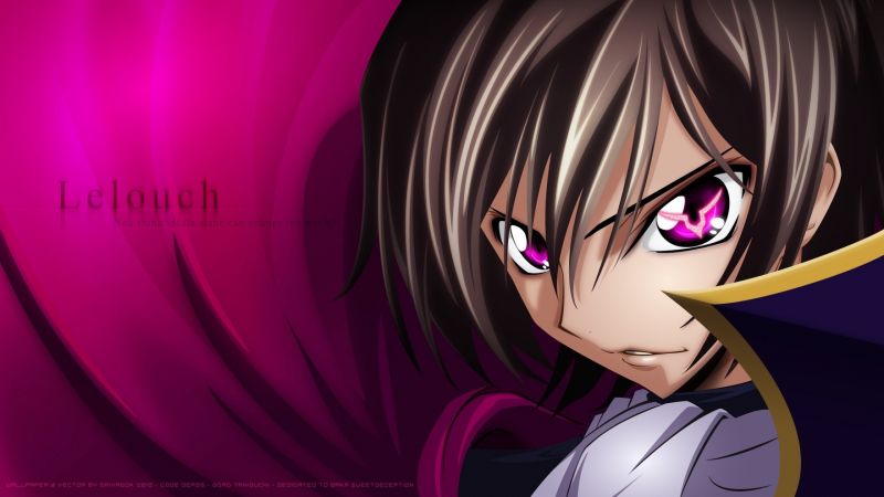 ilustrace, anime, umělecká díla, Code Geass, černé vlasy, tvář ilustrace, anime, umělecká díla, Code Geass, černé vlasy, tvář