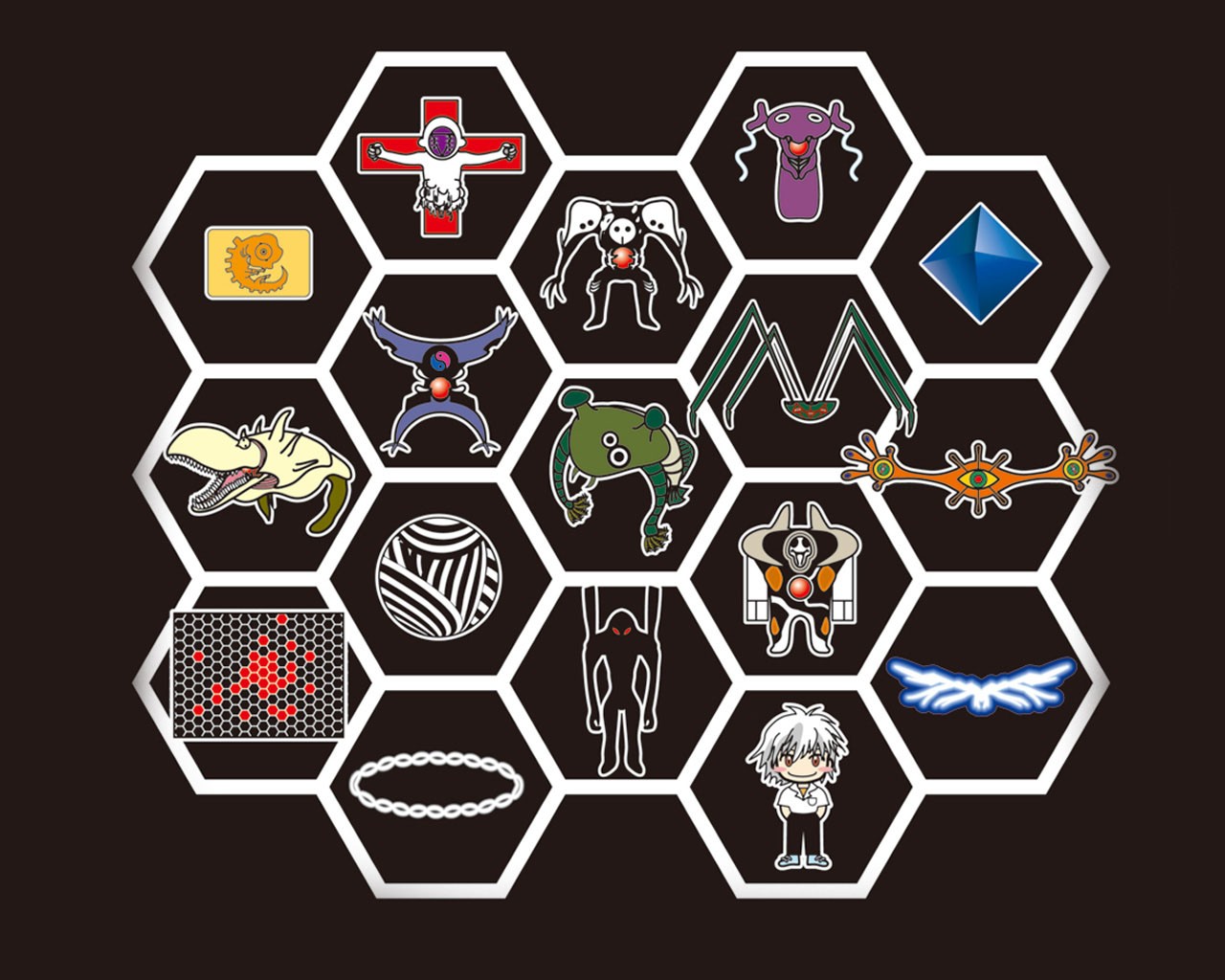 illustrasjon, Neon Genesis Evangelion, mønster, KUNST, design, Antall, font