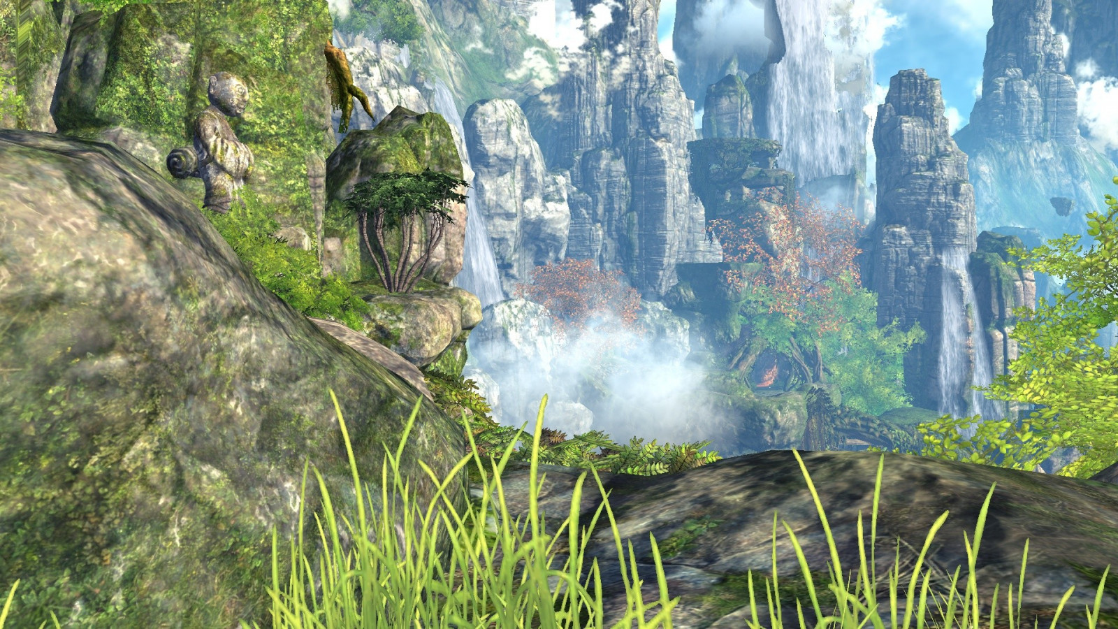 les, vodopád, videohry, Snímek obrazovky, národní park, divočina, džungle, čepel duše, deštný prales, hřbet, Terén, stezka, Snímek obrazovky, místo výskytu, přírodní prostředí, ekosystém, biome, geologický fenomén, pohoří, vodní prvek