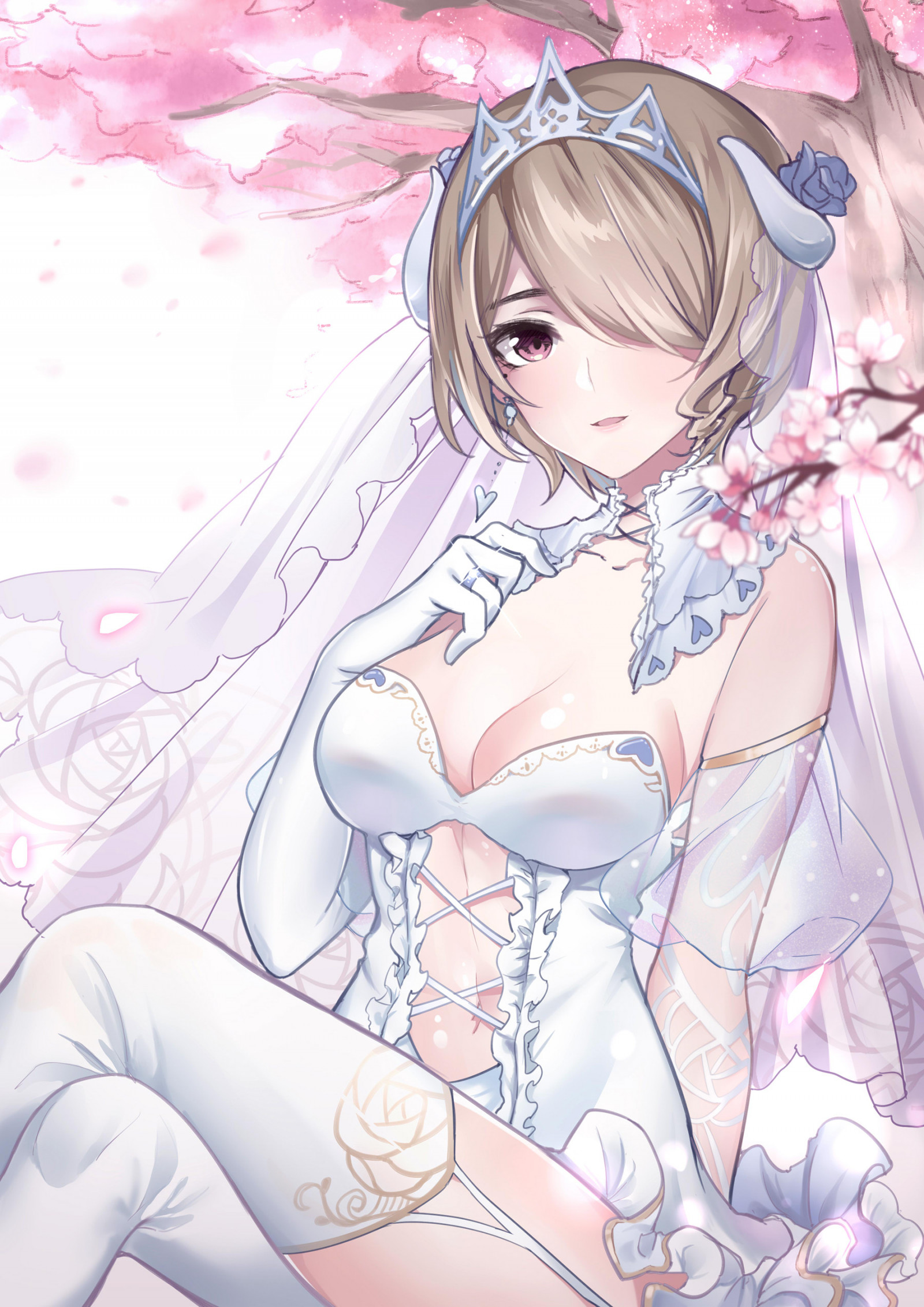 Honkai Impact 3rd, Rita Rossweisse, vestido de casamento, Sakura blossom