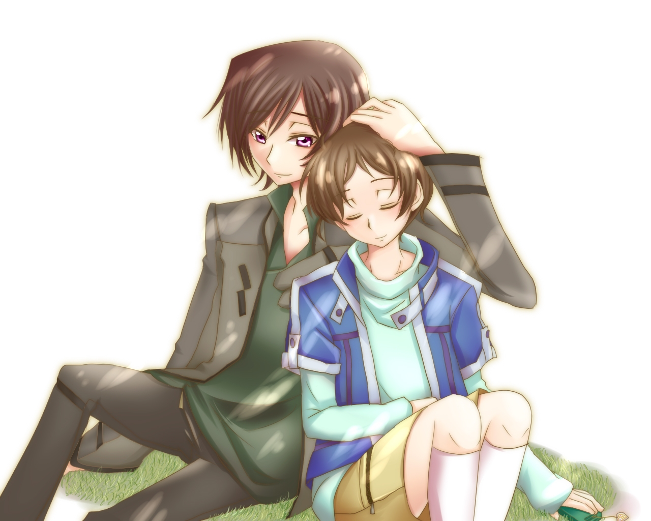 illustrazione, anime, cartone animato, Sole, ragazzo, ragazza, tenerezza, abbraccio, mangaka