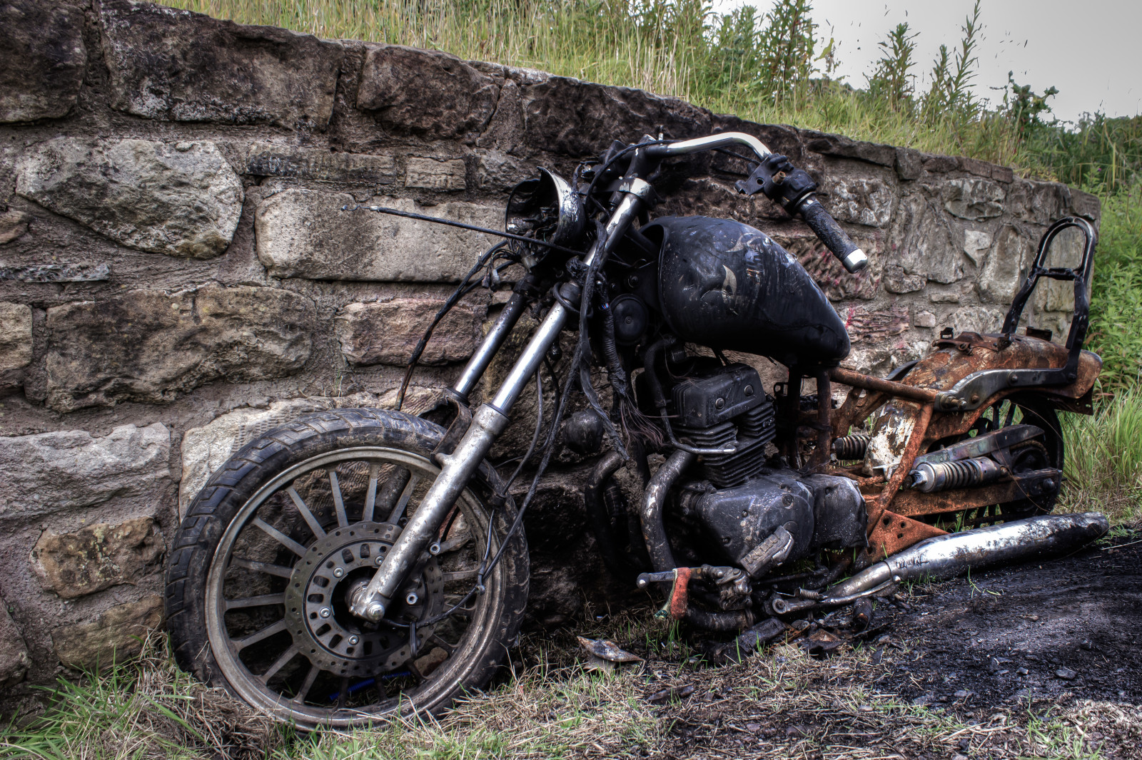 Wallpaper : UK, abandoned, broken, bike, Canon, fire, Scotland ...